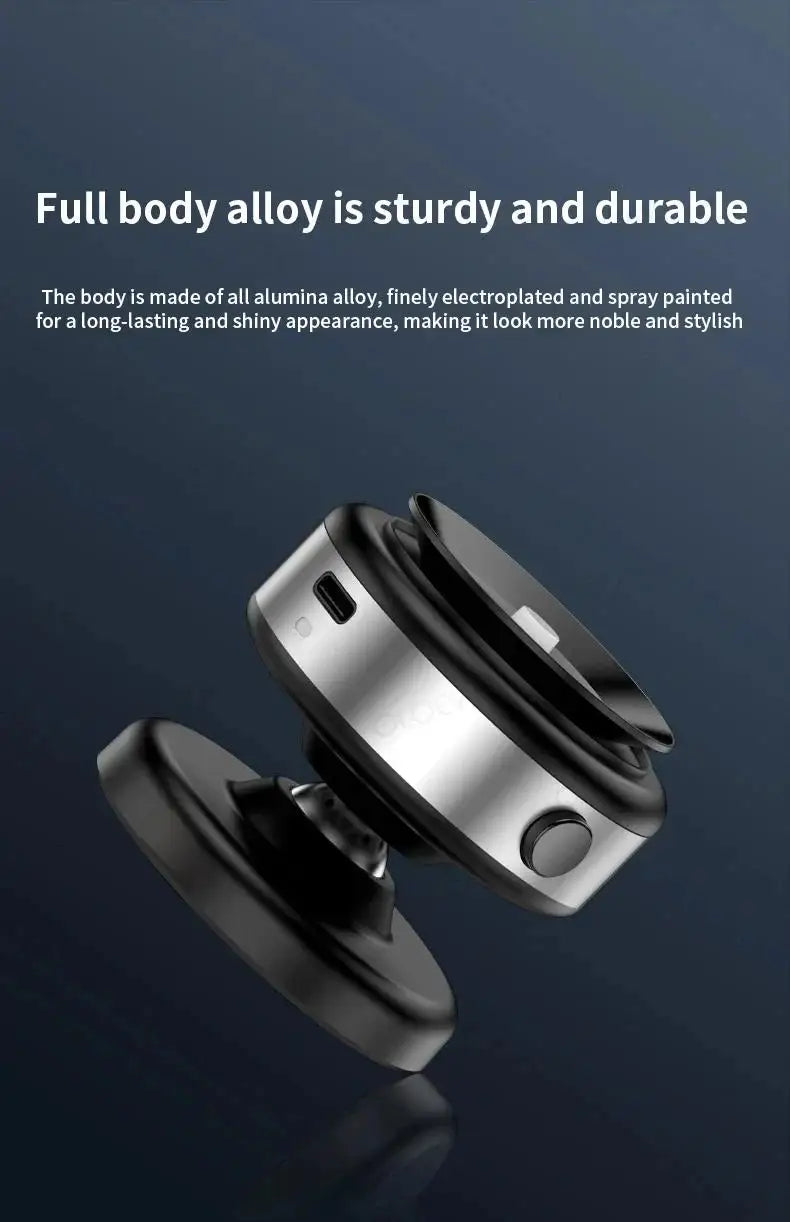 Wireless charge 360°rotatable vacum car holder For iPhone Samsung Xiaomi magnetic car mount vacuum phone holder