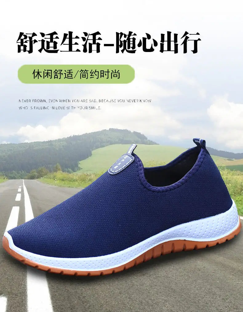 2022 Leisure Sports Cloth Shoes Men's Mesh Breathable Soft Sole Running Shoes