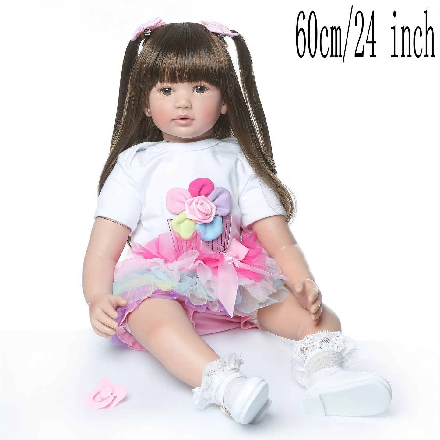 24 inch/60 centimeter recycled doll, made of cotton body, with lifelike recycled handmade toys that can move limbs