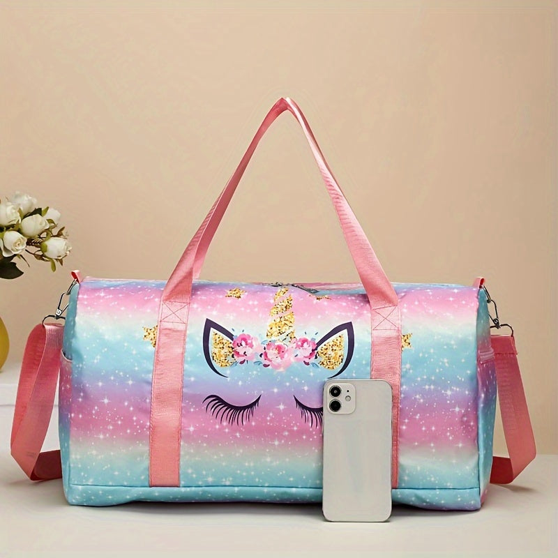 Unicorn Handbag Travel Bag Crossbody Bag Large Capacity Vacation Shoulder Bag Student Women's Bag