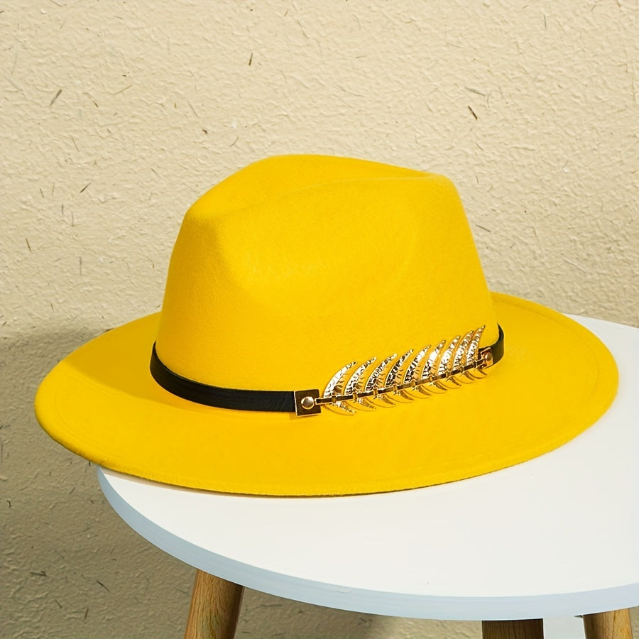 Wide-brimmed Hat For Men, Creative Men's Solid Color Charm Hat, Men's Hat