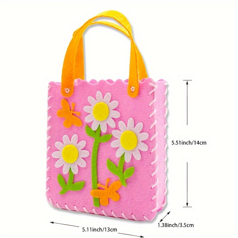 Handbag DIY Handmade Bag Cartoon 3D Pasting Production Handmade Sewn Bag Travel Handbag