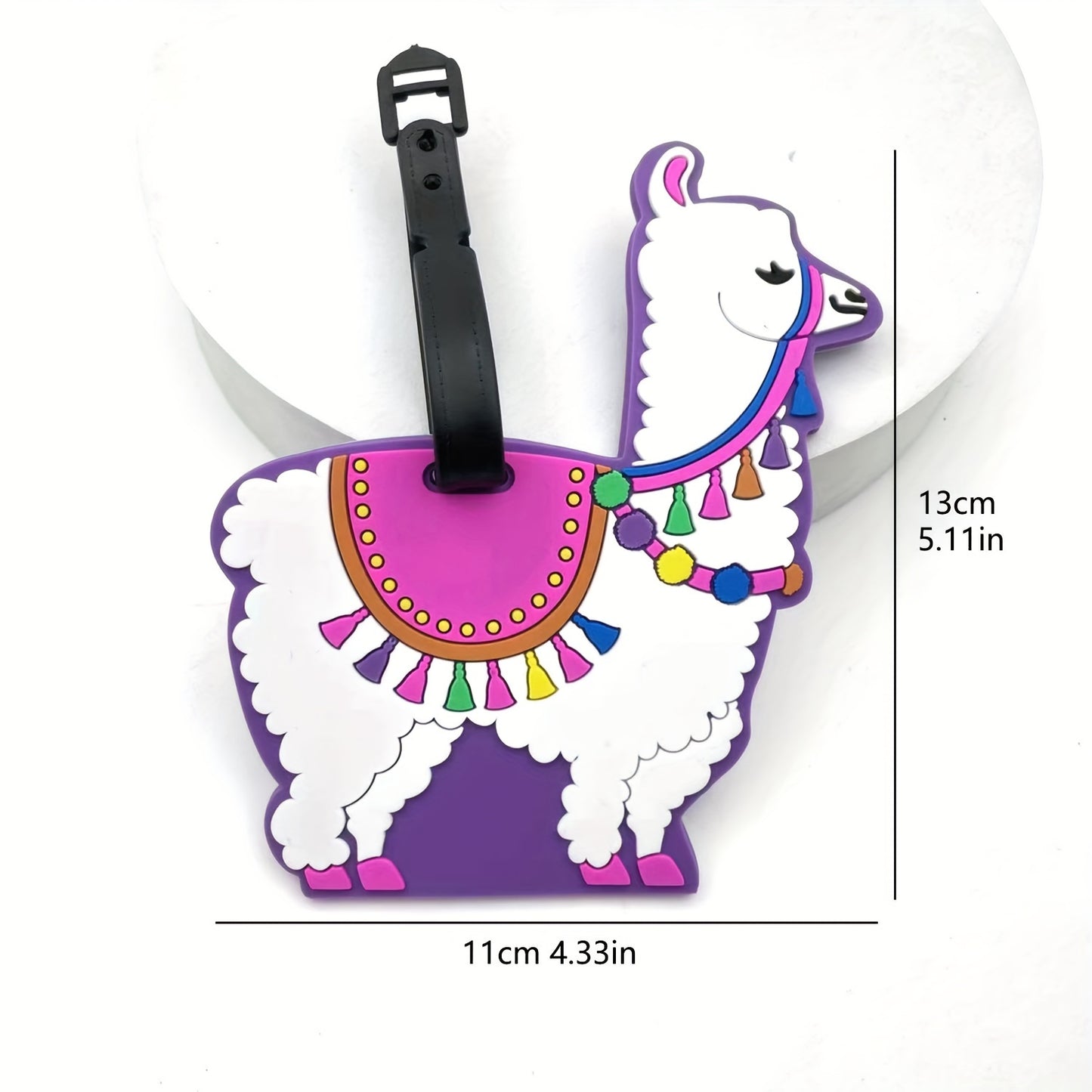 Eid Al-Adha Alpaca Design Luggage Tag, Identifier And Name Tag For Travel Suitcases And Bags