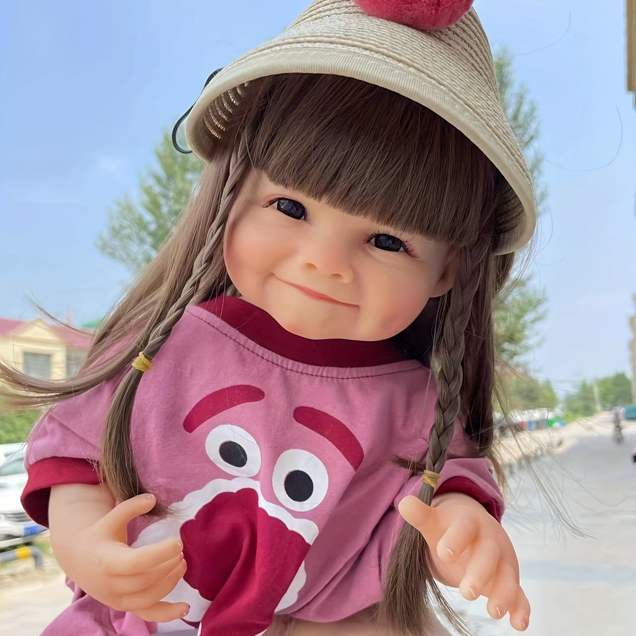 22 Lifelike Baby Doll - Soft Touch Full Vinyl Smiling Girl Dolls - Perfect Birthday Gift for Kids!