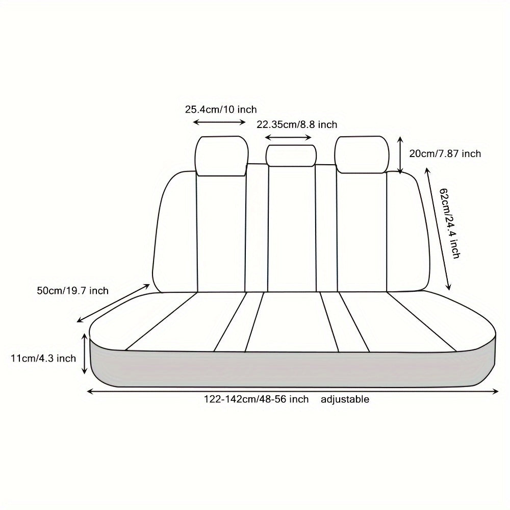 Car Standard Seat Covers 5 Seats Front And Rear Seat Covers Wear Resistant Cushions Red