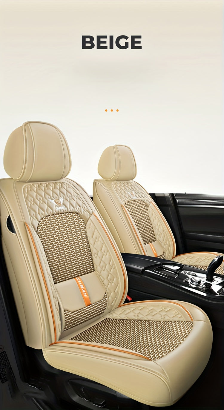 5 Seat Car Cushion Four Seasons Universal Seat Cover, Fully Surrounded By High-grade Ice Silk Seat Cushion, Special Breathable Seat Cover