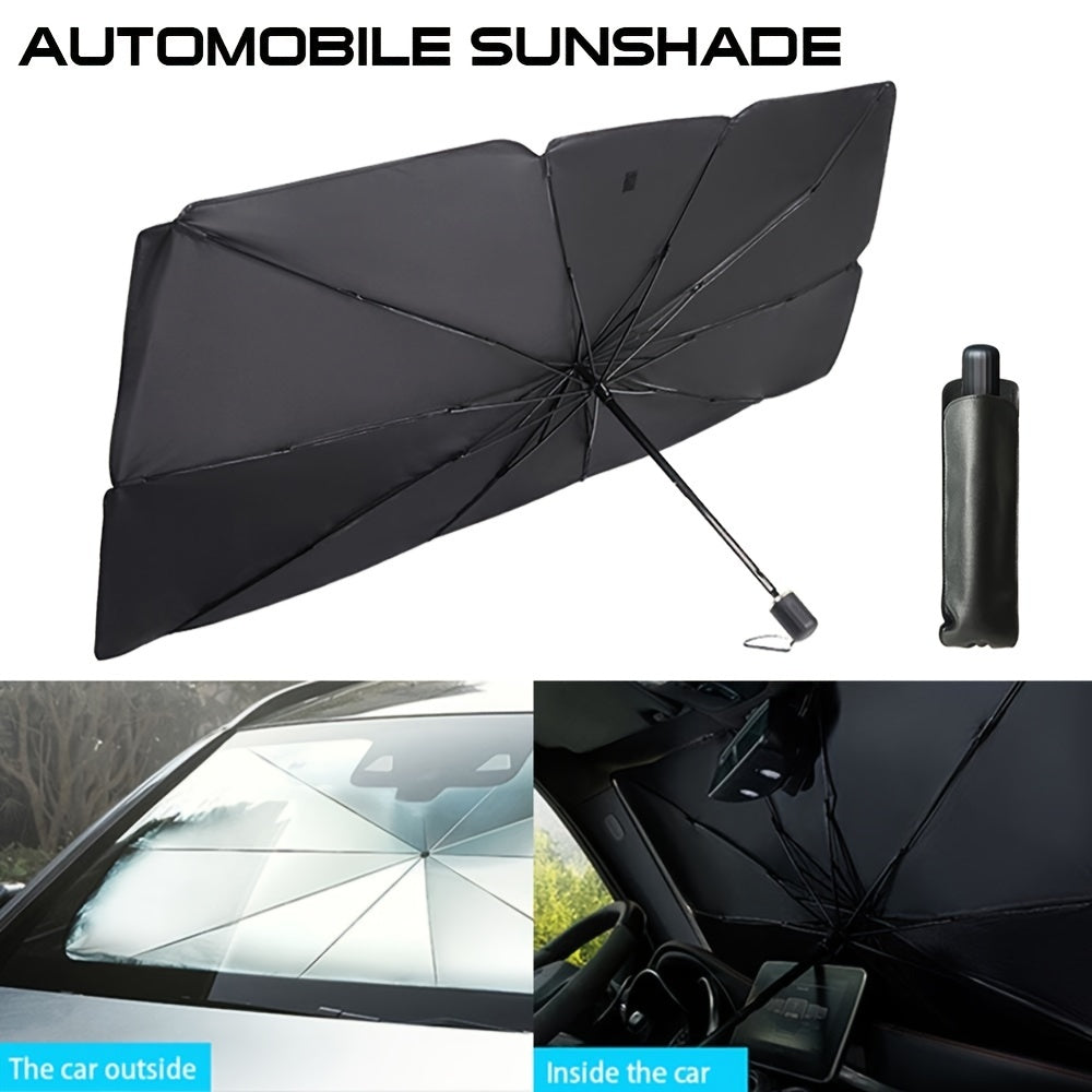 Premium Foldable Car Windshield Sunshade - Ultra-Portable & Effective Sun Protection - Blocks UV Rays, Keeps Interior Cool - Perfect for Travel!