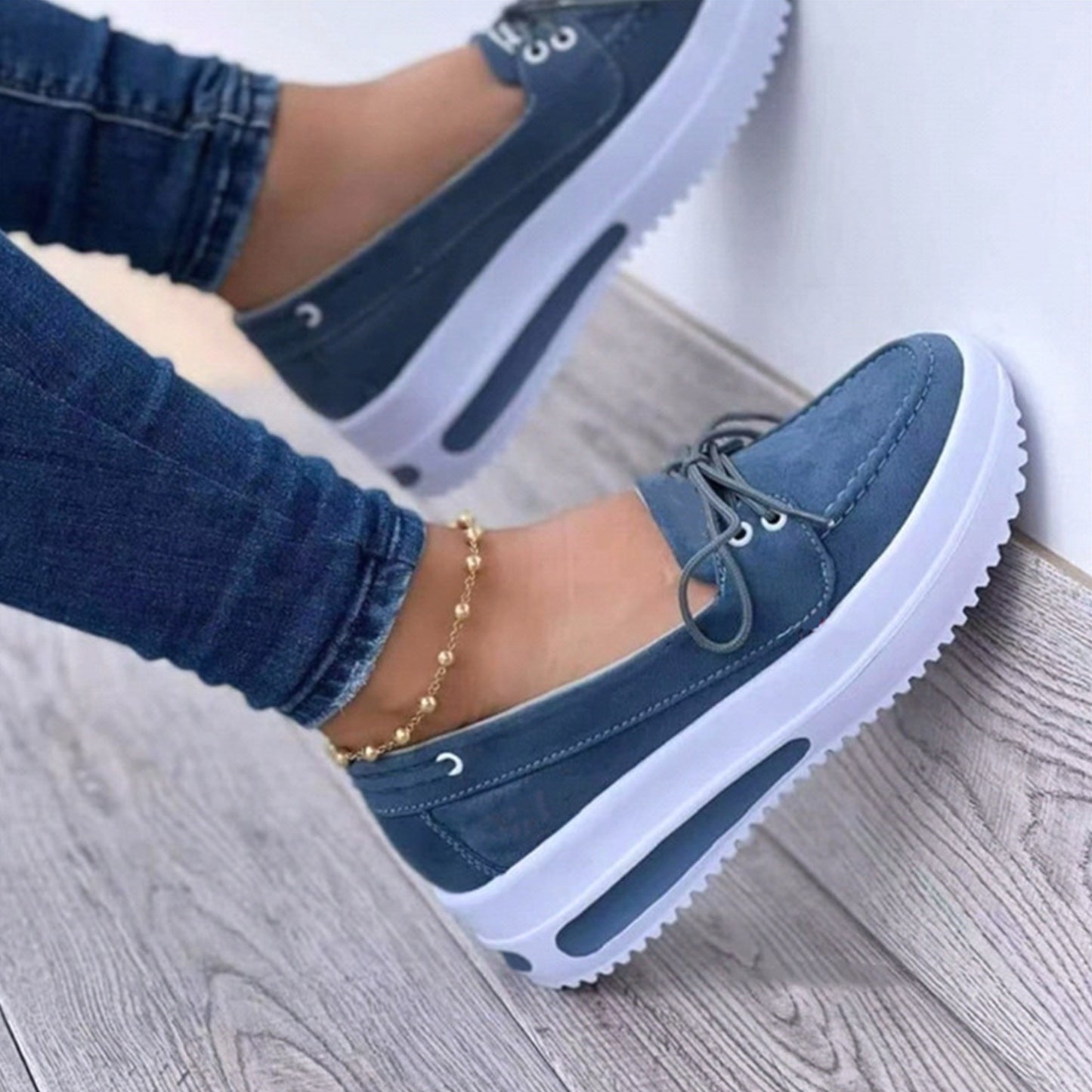 Women'S Wide Loafers Shoes Moccasins Wide Platform Shoes, Moccasin Penny Loafers Slip On Work Shoes Casual Shoes Ladies Comfort Walking Shoes