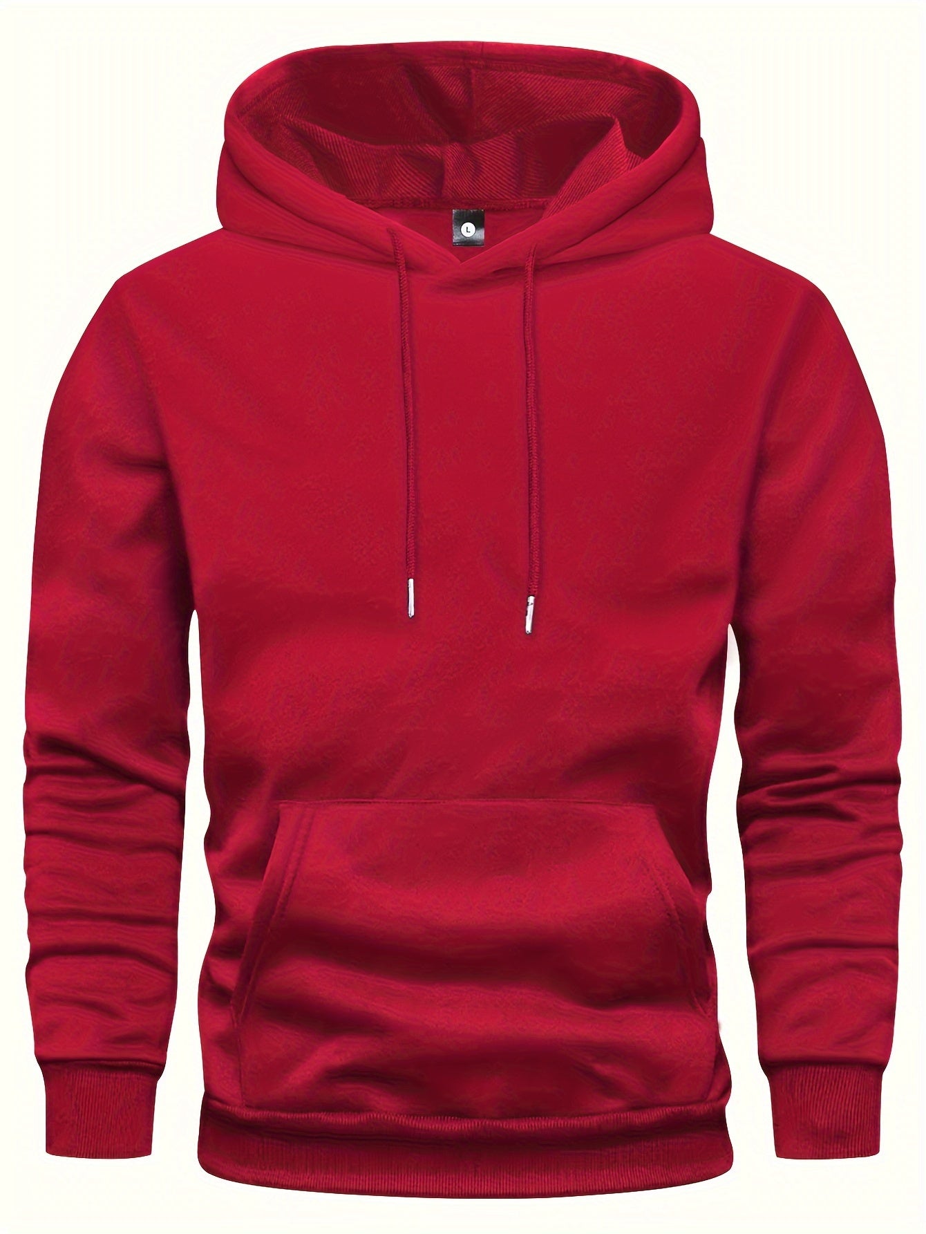 4 Pcs Men's Solid Hoodie With Kangaroo Pocket, Casual Long Sleeve Hooded Sweatshirt For Outdoor