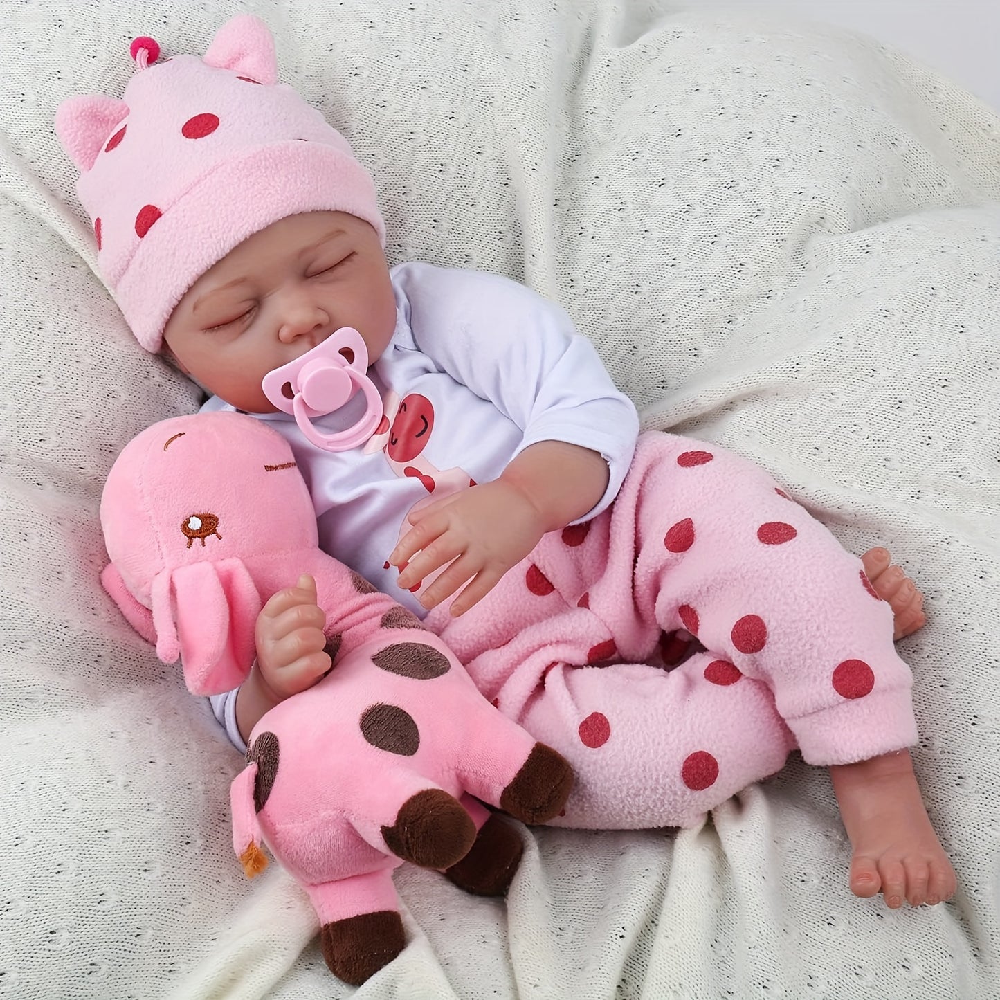 55.88 cm Realistic Reborn Baby Doll, Lifelike Newborn Girl Toy With Realistic Features Easter Gift