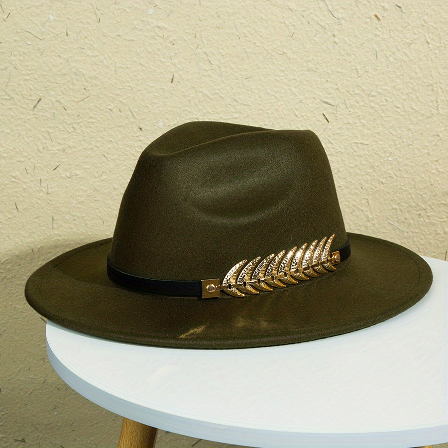 Wide-brimmed Hat For Men, Creative Men's Solid Color Charm Hat, Men's Hat