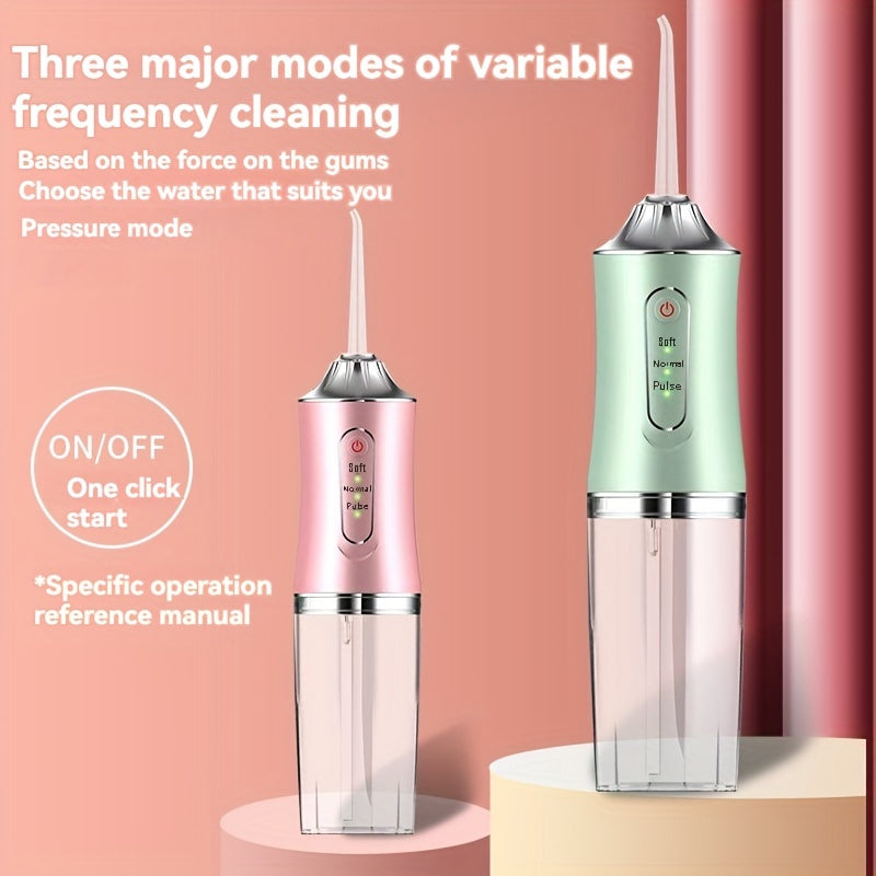 Electric Water Flosser, Intelligent Chip For Precise Pressure Control, 360 Degree Rotatable Nozzle, Oral Irrigator For Deep Teeth And Gum Cleaning, Available In Coral Powder & Mint Green father's day gift Father's Day Gift