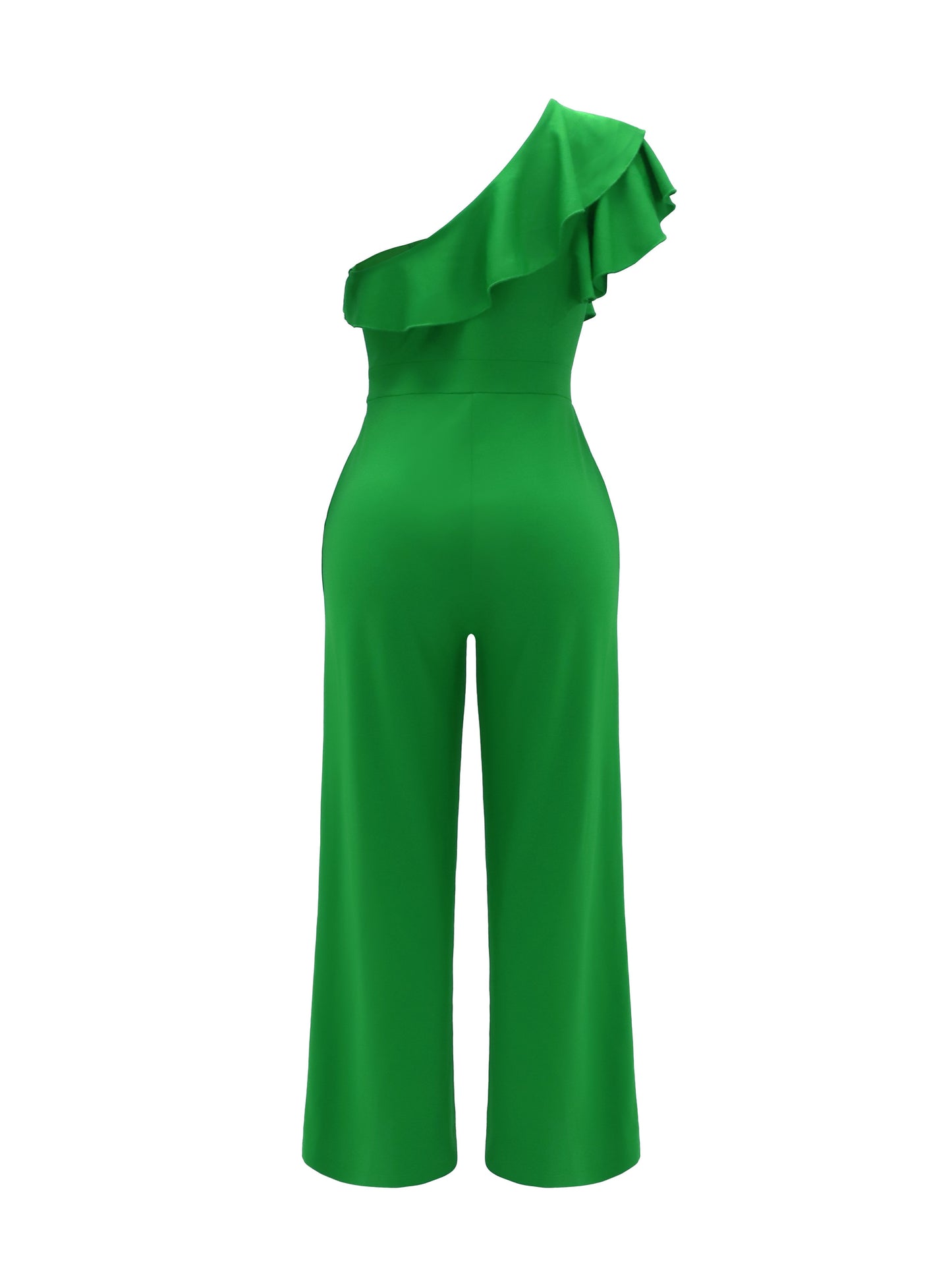 Elegant Ruffle One Shoulder Jumpsuit for Women - Perfect for Spring and Summer Fashion