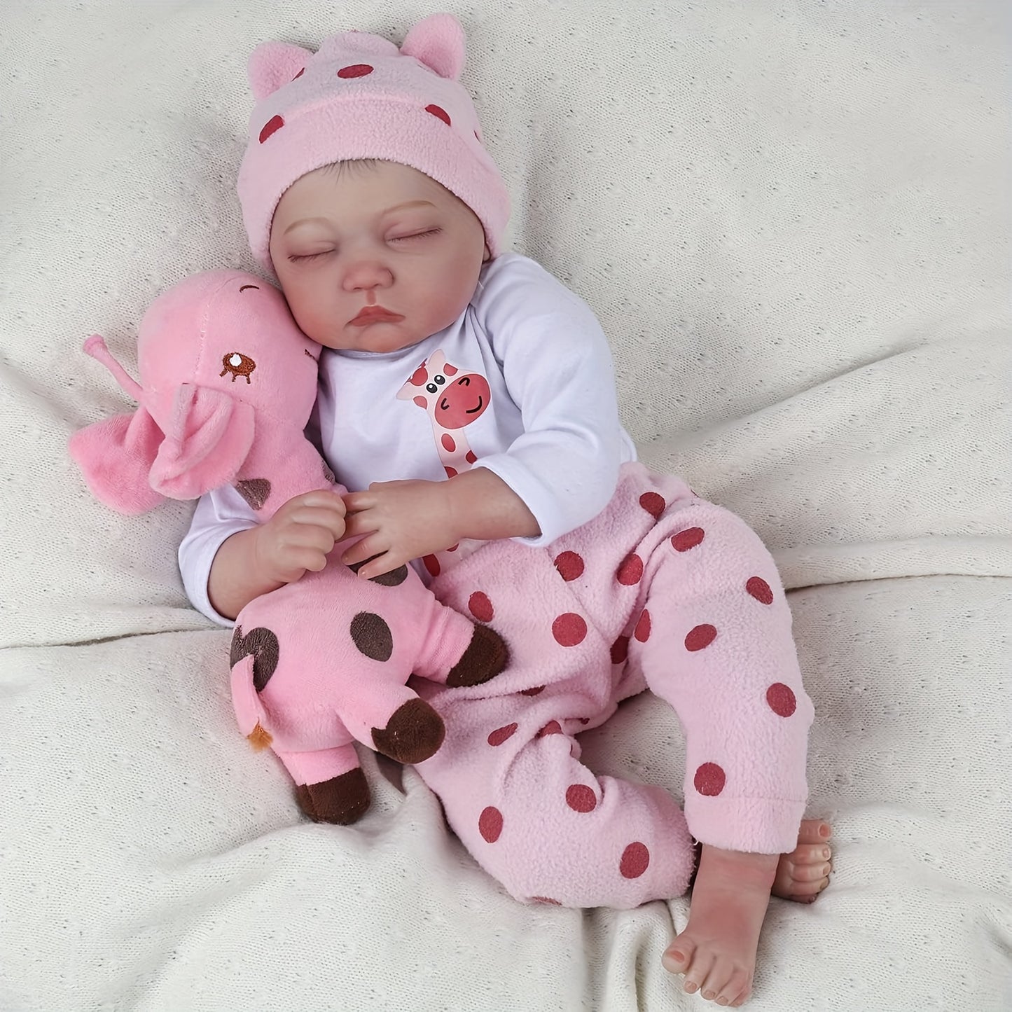 55.88 cm Realistic Reborn Baby Doll, Lifelike Newborn Girl Toy With Realistic Features Easter Gift