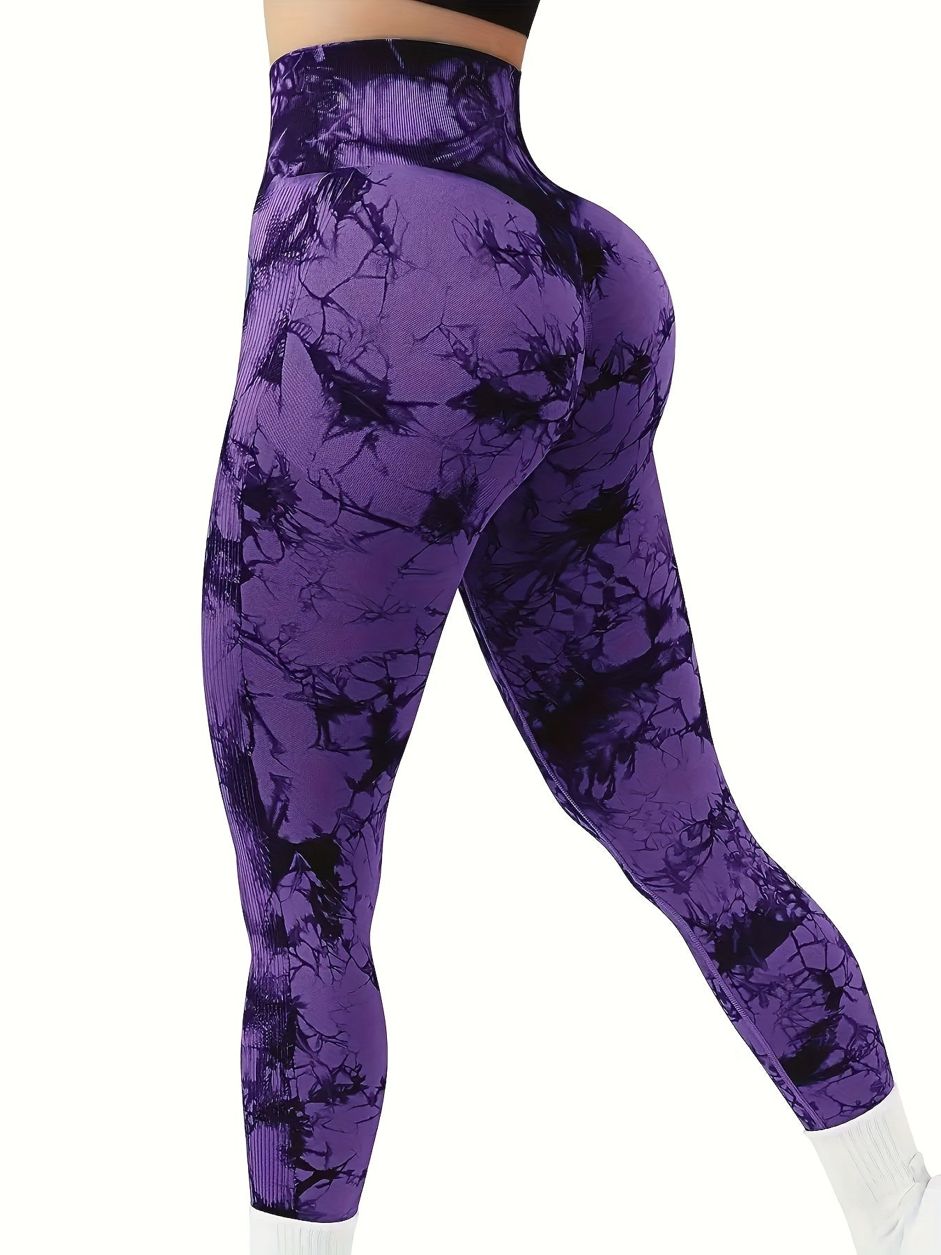 3pcs Tie Dye High Waist Sports Leggings, Running Workout Fitness Yoga Tight Pants, Women's Leggings