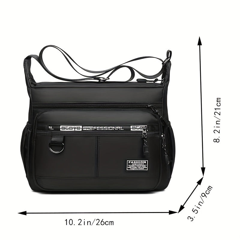 Oxford Cloth Waterproof Large Capacity Crossbody Bag For Men, Leisure Travel Bag, Student's Junket Storage Sling Shoulder Bag