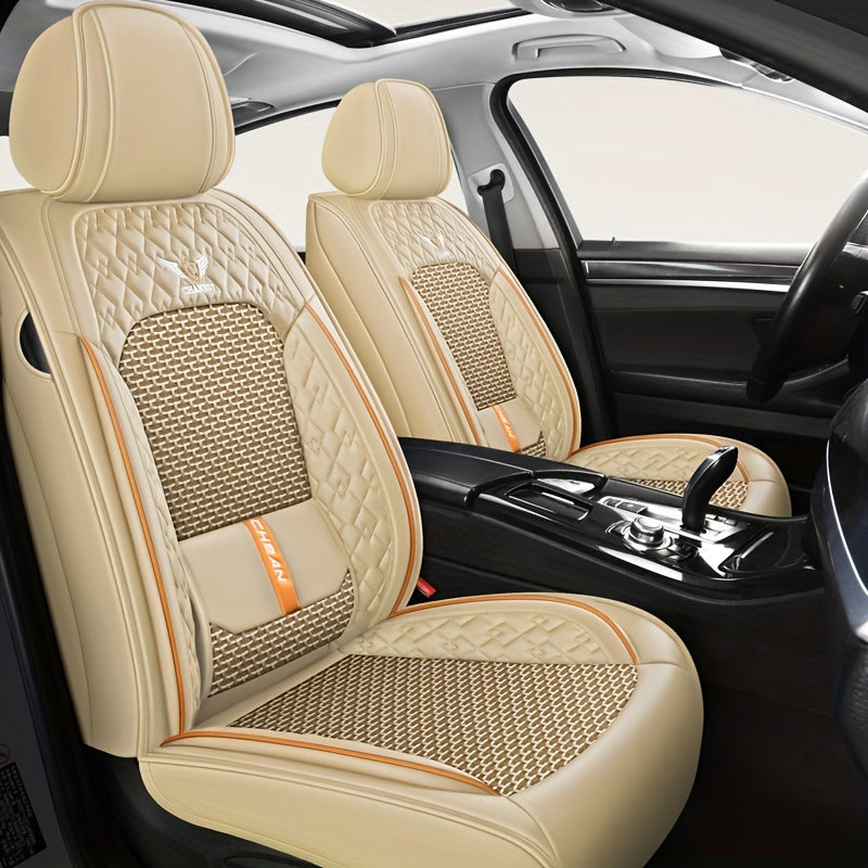 5 Seat Car Cushion Four Seasons Universal Seat Cover, Fully Surrounded By High-grade Ice Silk Seat Cushion, Special Breathable Seat Cover