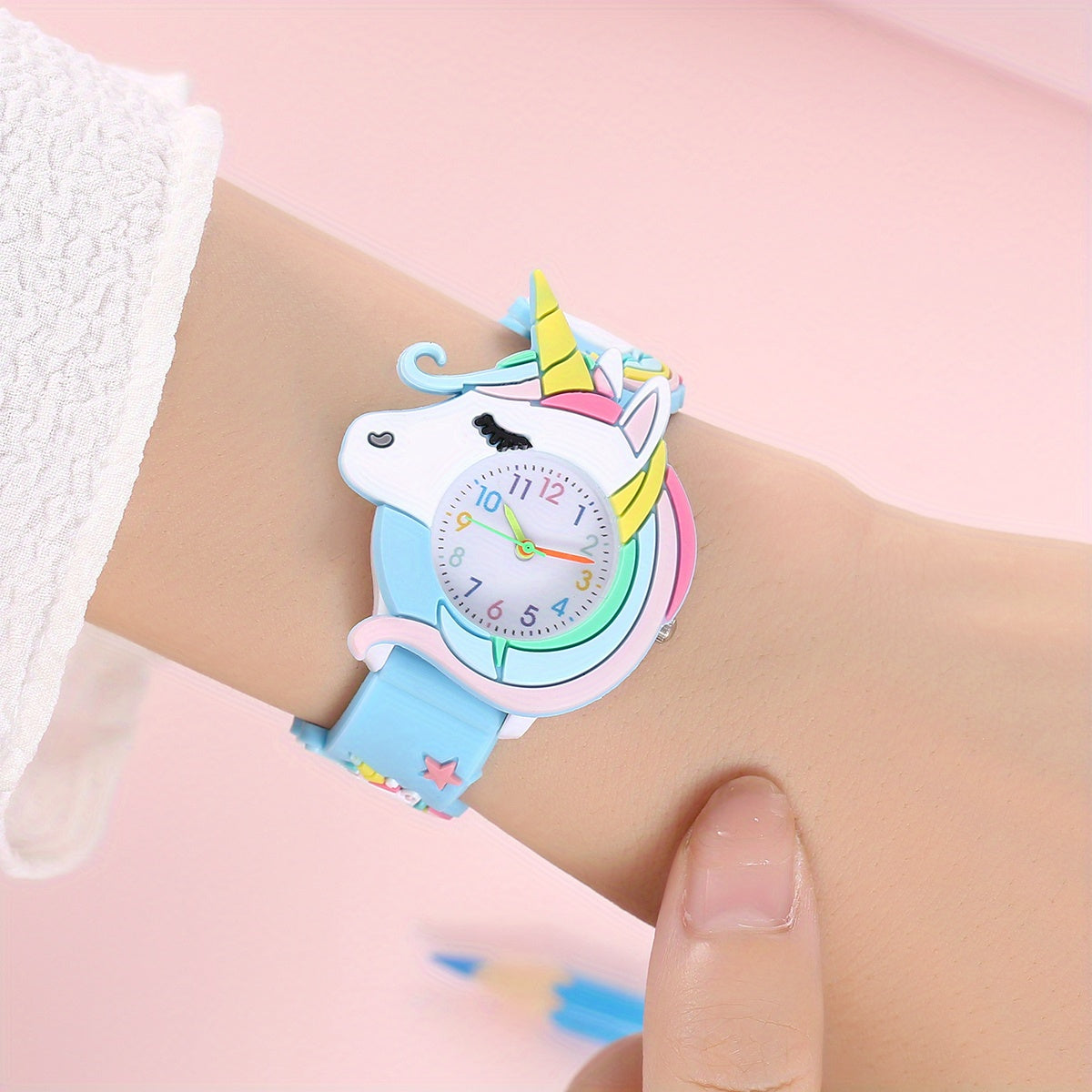 Cute Children's Unicorn Silicone Cartoon Watch Gift For Kids