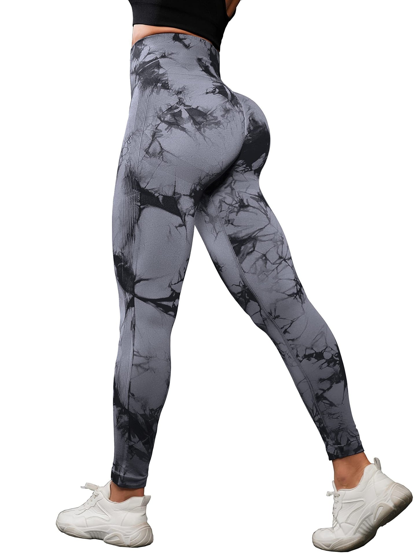 3pcs Tie Dye High Waist Sports Leggings, Running Workout Fitness Yoga Tight Pants, Women's Leggings