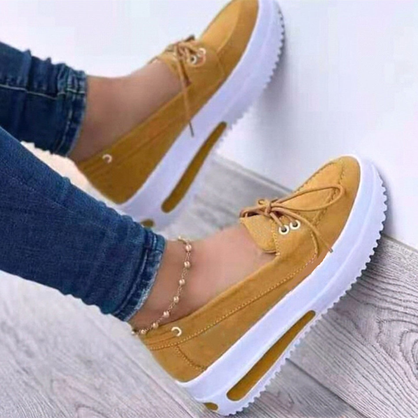 Women'S Wide Loafers Shoes Moccasins Wide Platform Shoes, Moccasin Penny Loafers Slip On Work Shoes Casual Shoes Ladies Comfort Walking Shoes