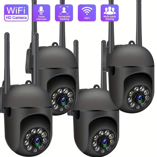 HD WIFI Surveillance Camera, Indoor And Outdoor Long Range HD Night Vision Camera, 355 Degree Intercom Home Security Camera, 2.4G , AI Mobile Detection, Two-Way Audio, Color Night Vision, Home Surveillance Security System