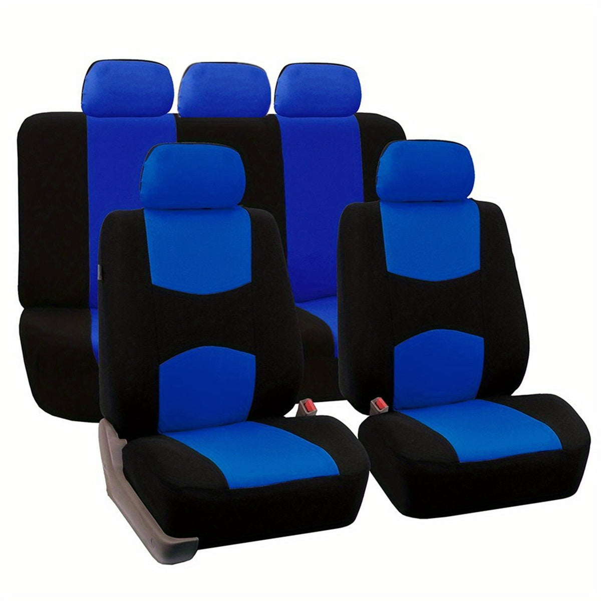 Stylish 5-Seat Comfort-Fit Car Seat Covers - Durable, Easy-to-Clean Polyester Protection for Vehicles