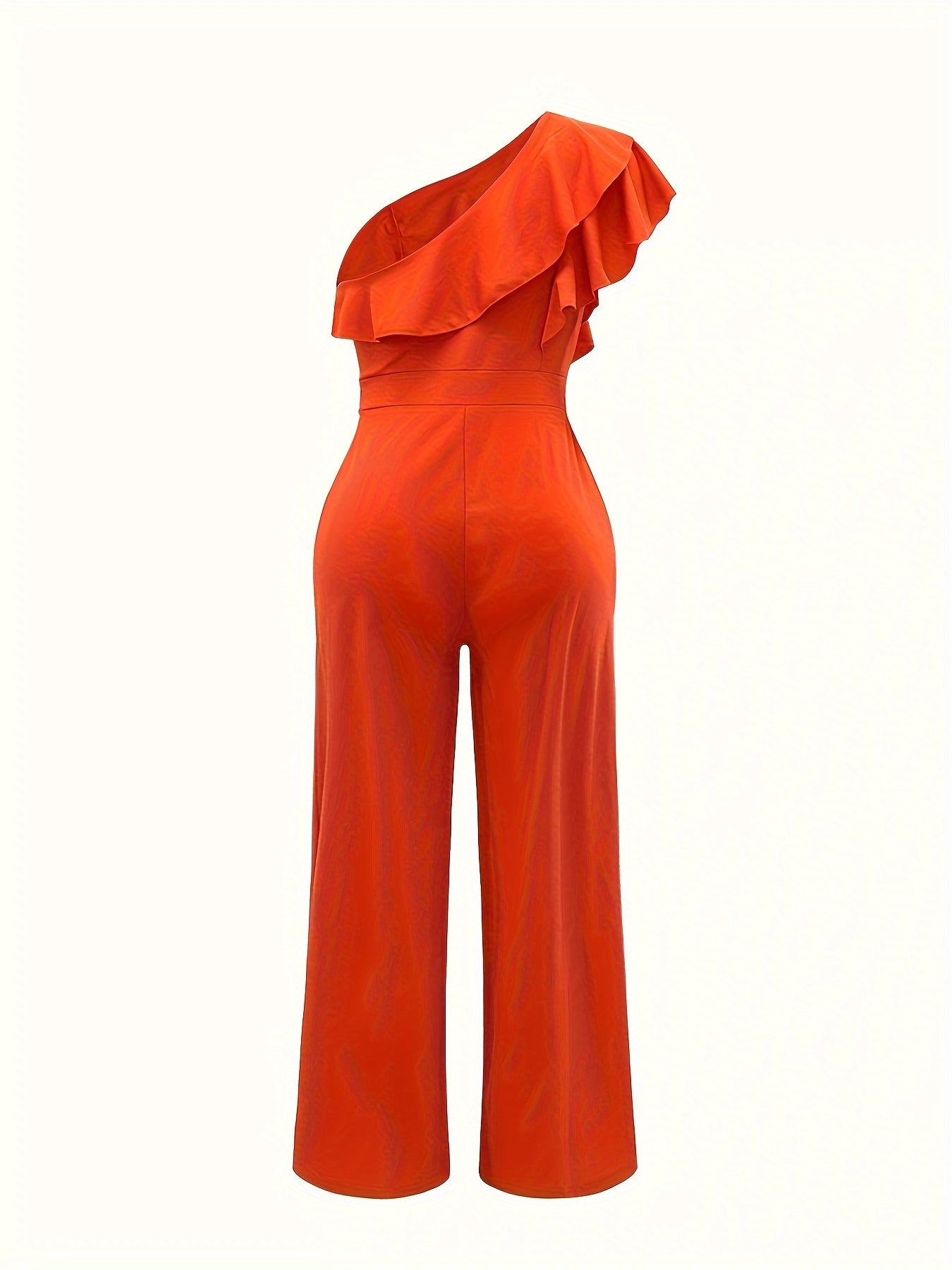 Elegant Ruffle One Shoulder Jumpsuit for Women - Perfect for Spring and Summer Fashion