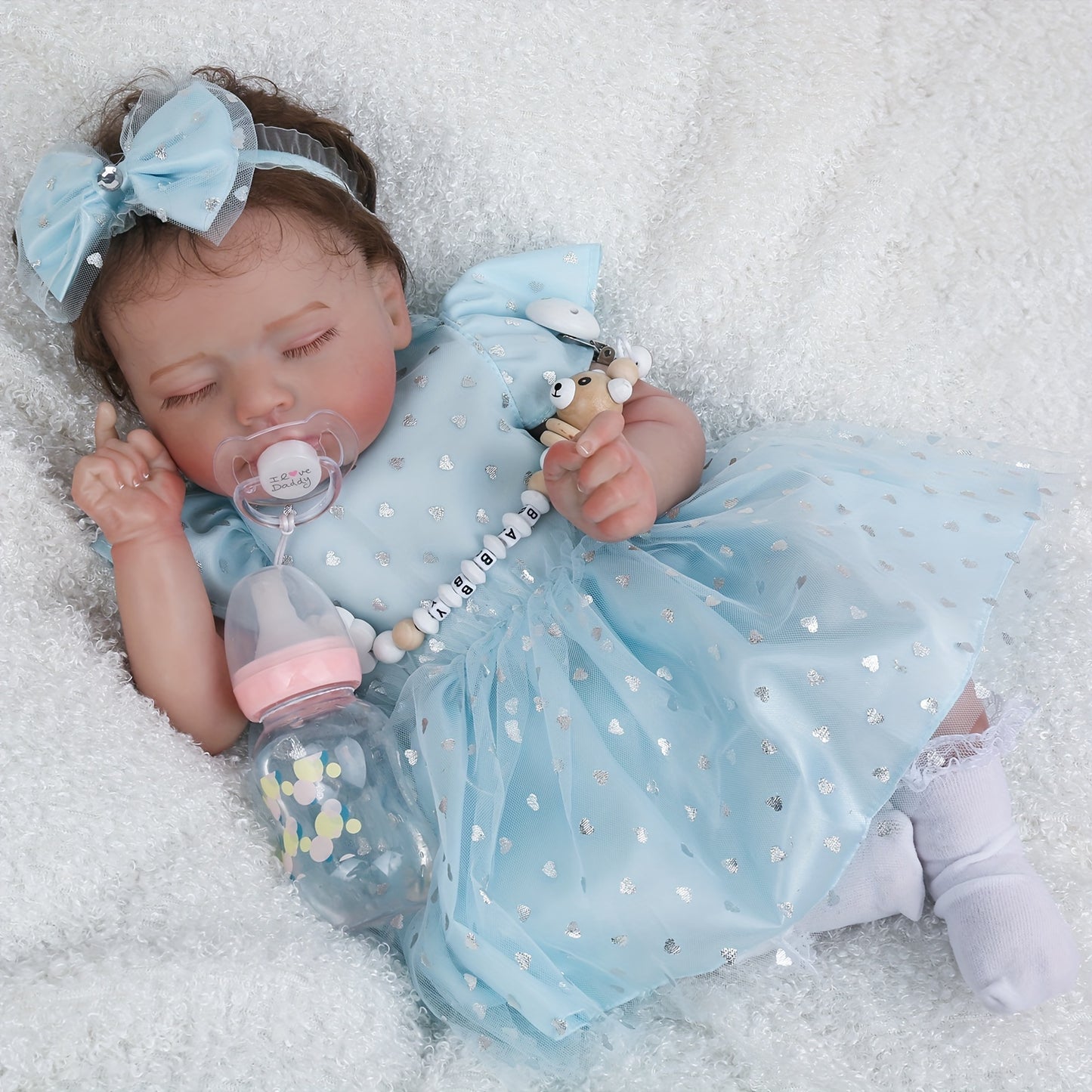 Realistic Reborn Baby Dolls Girl - 20-Inch Lifelike Newborn Baby Doll With Hand-rooted Hair, Cute Reallife Doll Birthday Gift Halloween Christmas Gift