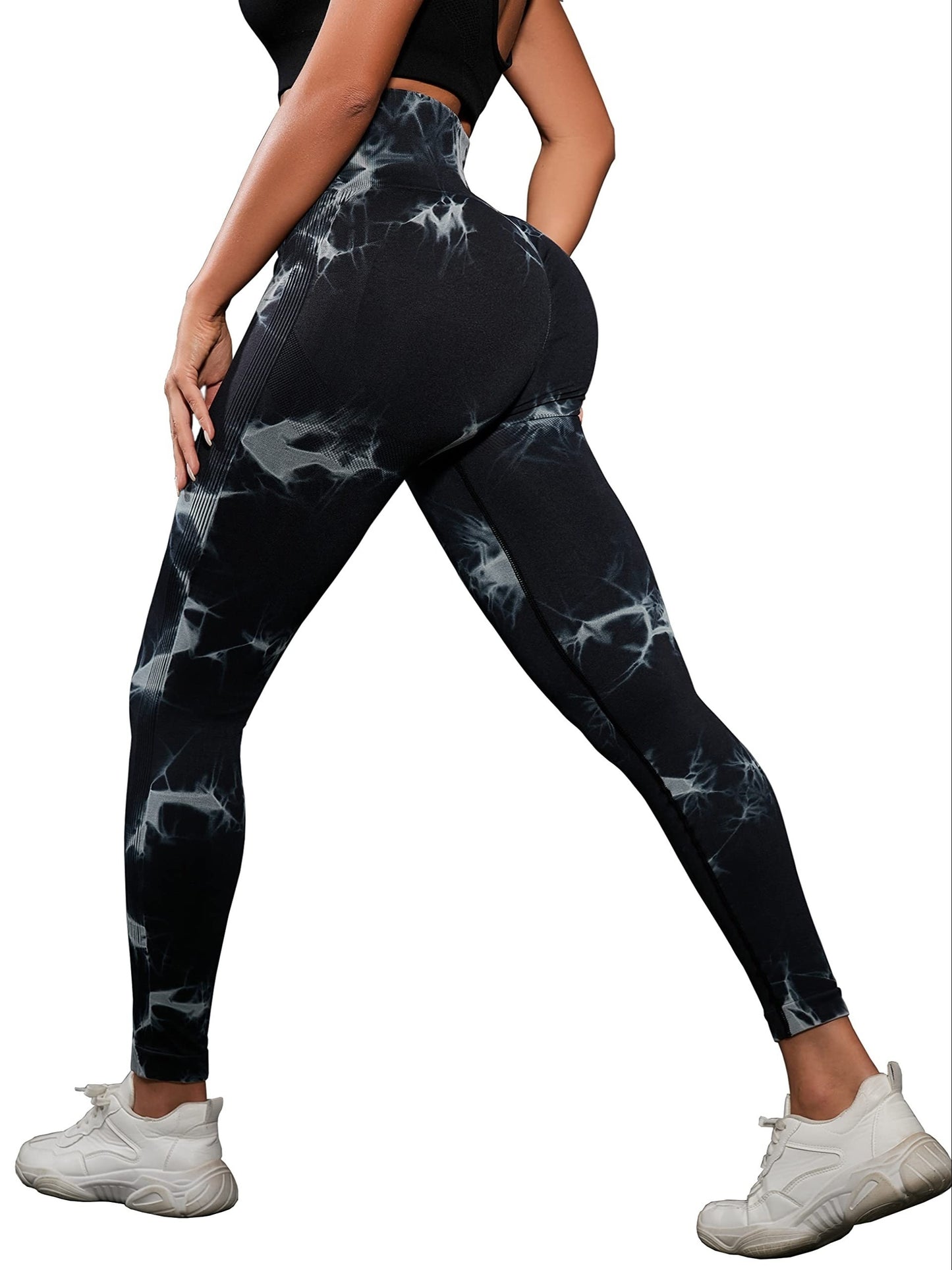 3pcs Tie Dye High Waist Sports Leggings, Running Workout Fitness Yoga Tight Pants, Women's Leggings