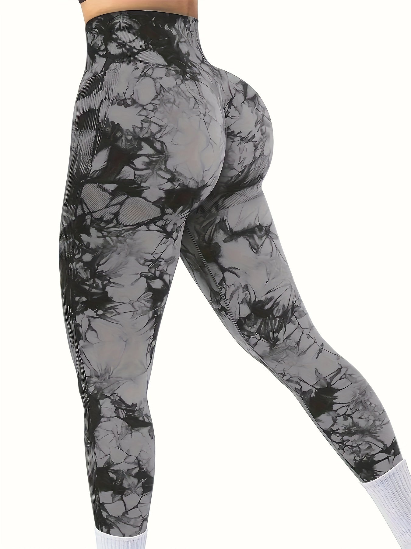 3pcs Tie Dye High Waist Sports Leggings, Running Workout Fitness Yoga Tight Pants, Women's Leggings