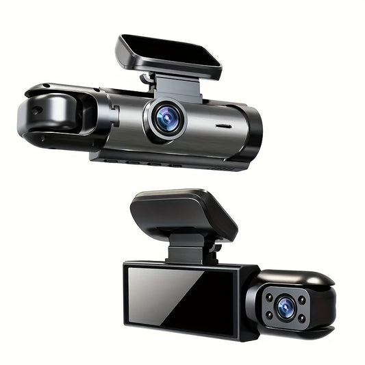 1080P Dual Camera, Dash Cam For Cars, Front And Inside, Car Camera With IR Night Vision, Loop Recording, Wide Angle Car DVR Camera With 3.16 Inch IPS Screen, Dual Lens Car Dashboard Video Cam, 32G Card Optional.