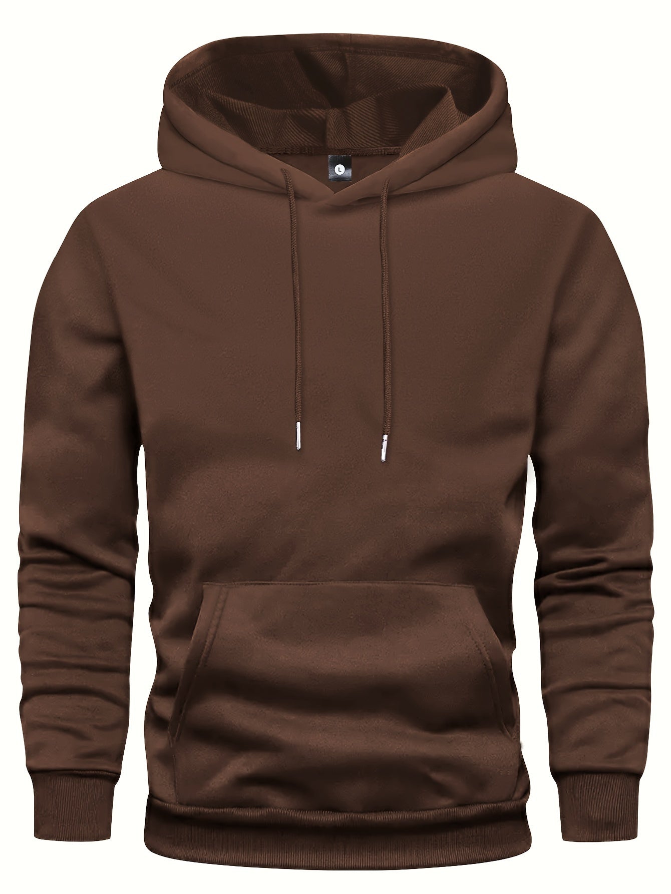 4 Pcs Men's Solid Hoodie With Kangaroo Pocket, Casual Long Sleeve Hooded Sweatshirt For Outdoor