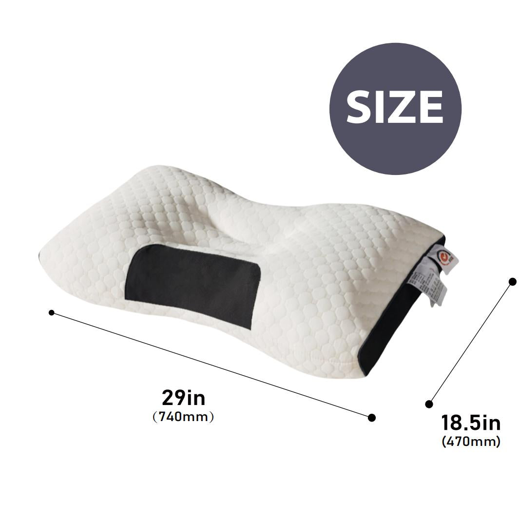 1pc/2pcs Ultimate Cervical Orthopedic Pillow - Ergonomic Neck Support for Deep Sleep - Side & Back Sleeper Friendly - Enjoy Soothing Home Massages - Durable, Machine-Washable Pillow Core,All-Season Comfort