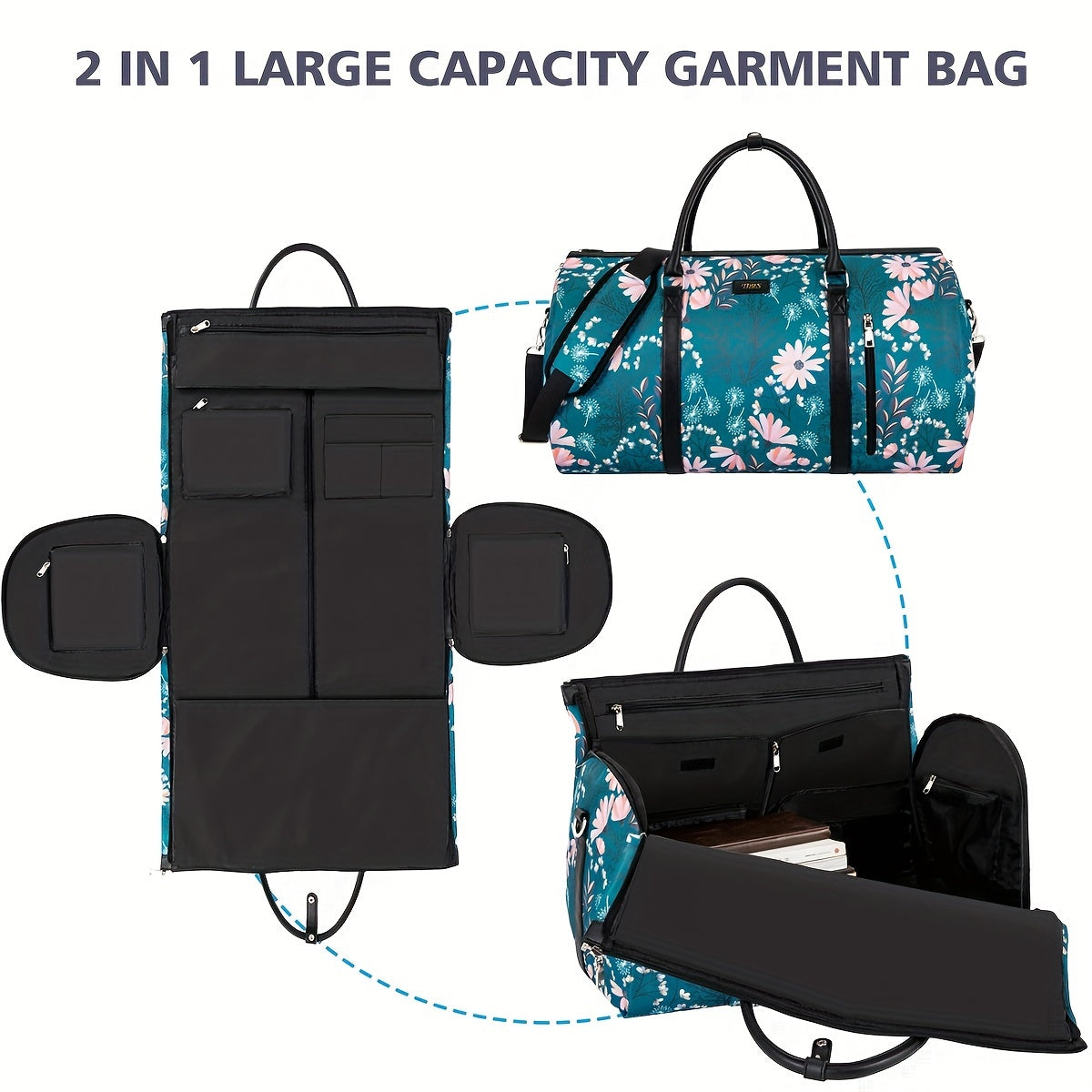 Elegant Polyester Material Travel Bag, Carry-On Luggage With Large Capacity, Unisex Weekend Overnight Bag For Business Or Leisure Travel