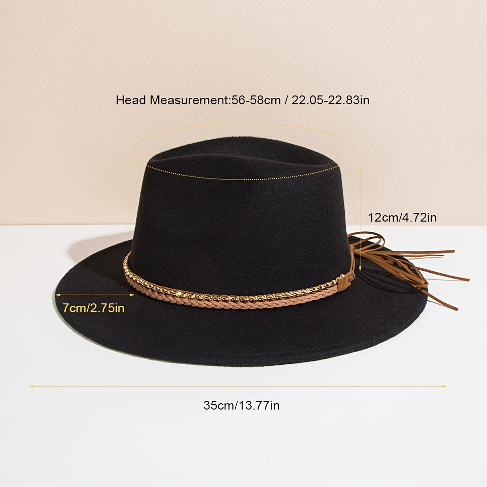 1pc Classic Jazz Hat, Felt Fedoras For Men & Women