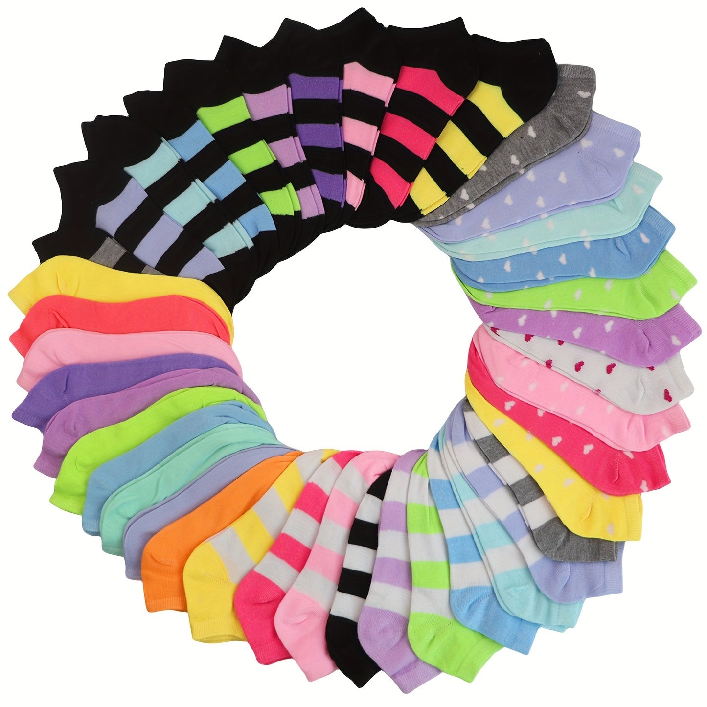 20 Pairs Candy Color Socks, Casual & Breathable Low Cut Ankle Socks, Women's Stockings & Hosiery