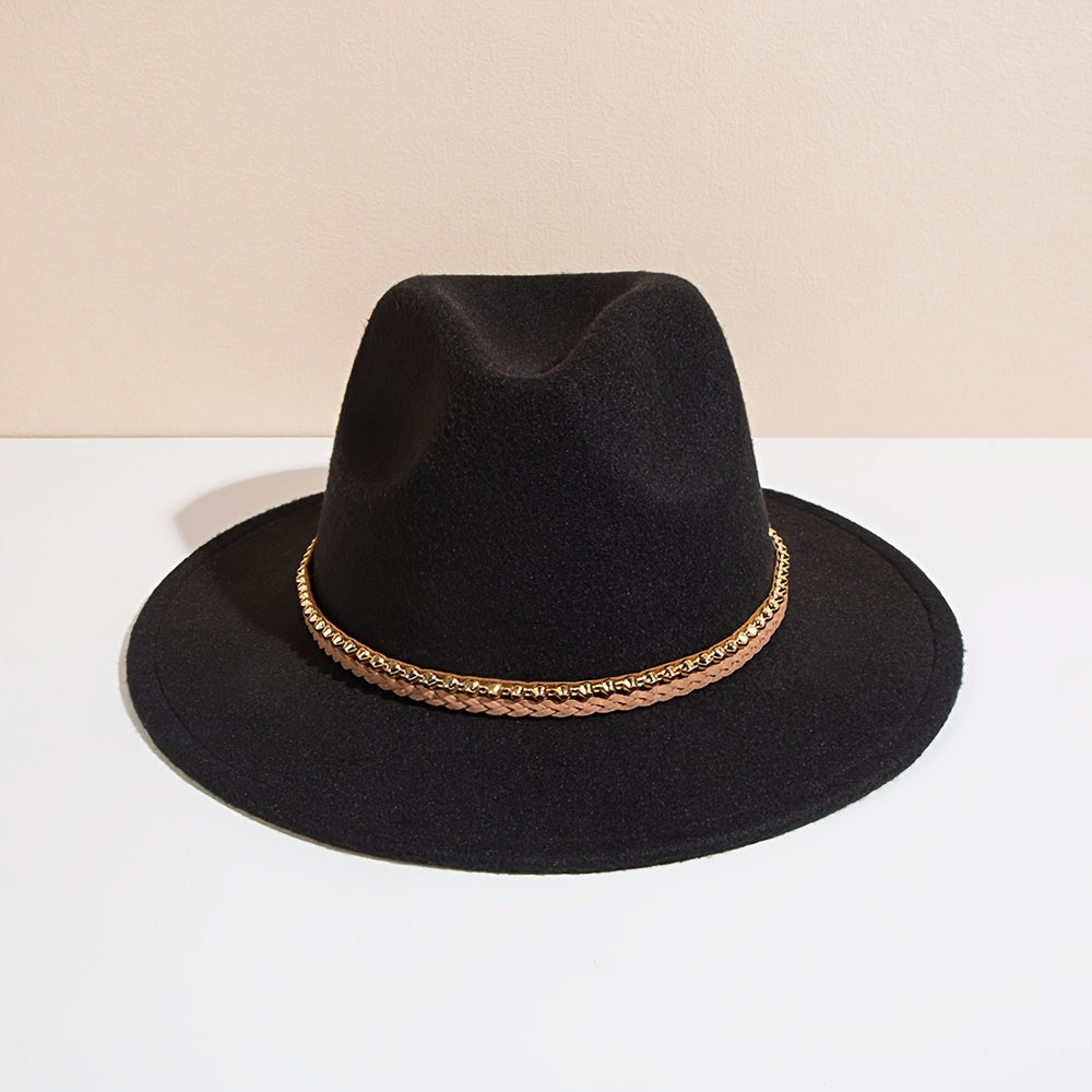 1pc Classic Jazz Hat, Felt Fedoras For Men & Women