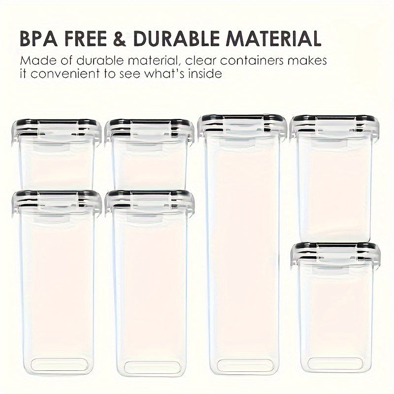 24pcs BPA-Free Airtight Food Storage Containers with Labels & Marker - Keep Spaghetti, Flour, Sugar, and Cereal Fresh for Longer