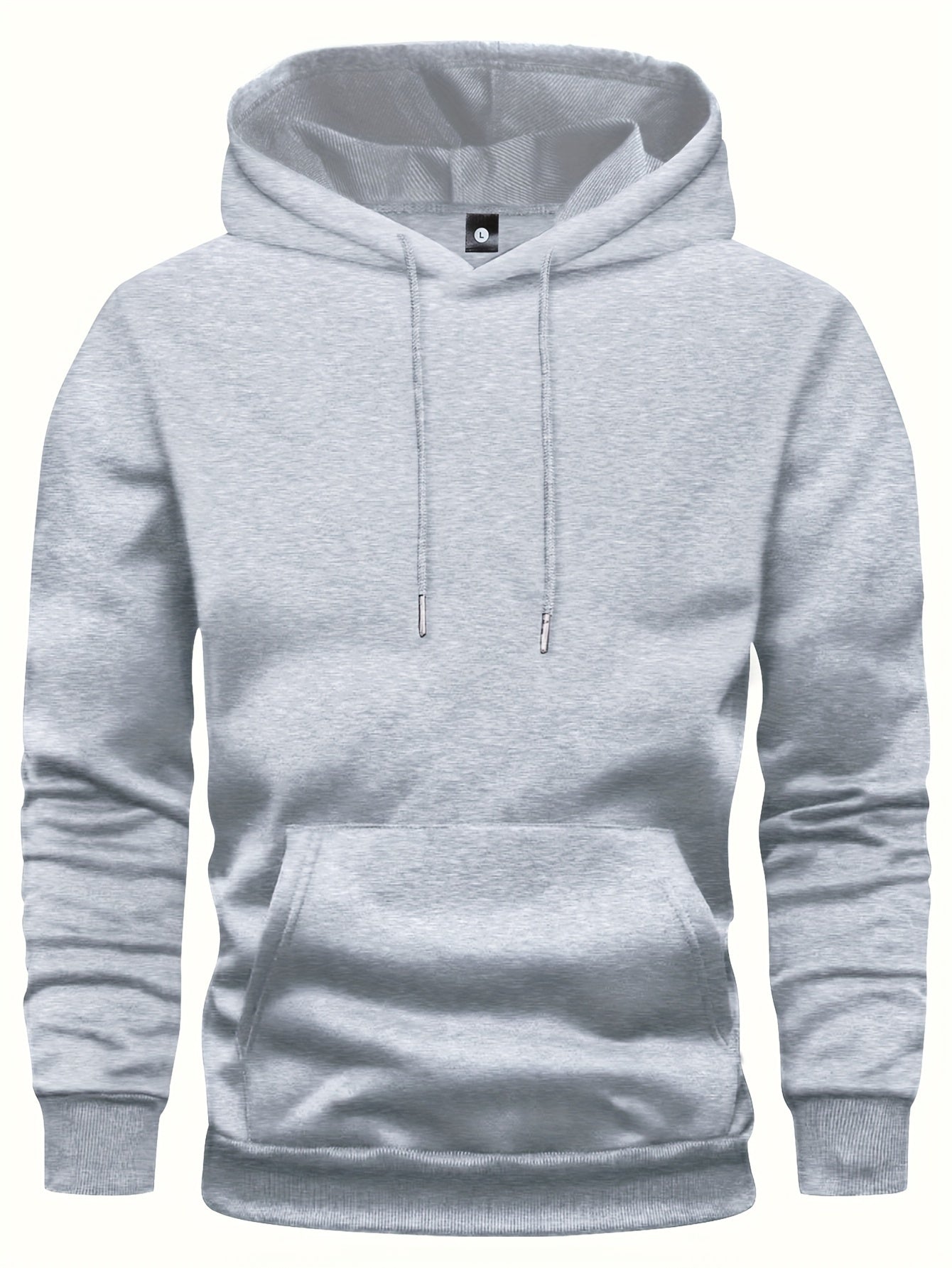 4 Pcs Men's Solid Hoodie With Kangaroo Pocket, Casual Long Sleeve Hooded Sweatshirt For Outdoor