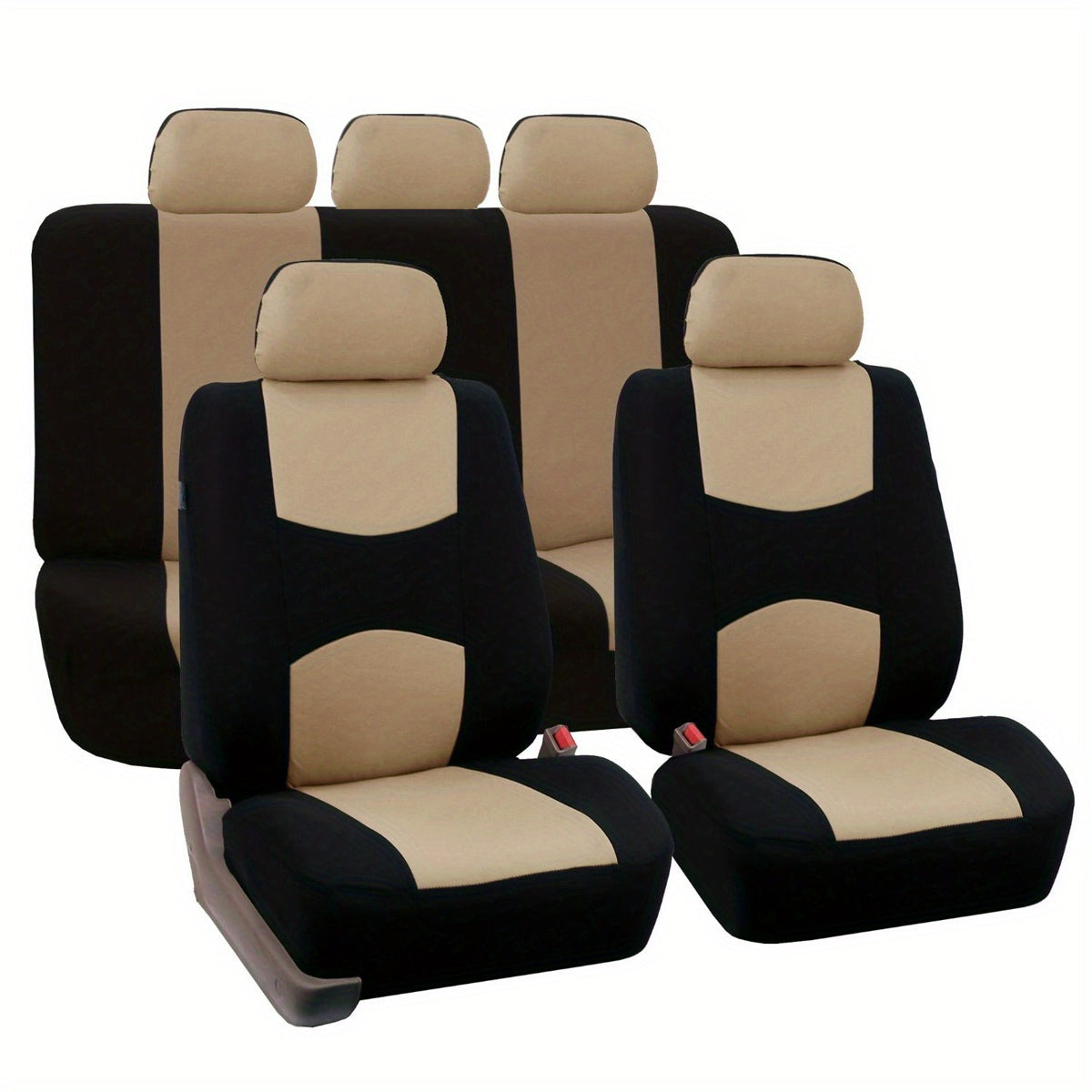 Stylish 5-Seat Comfort-Fit Car Seat Covers - Durable, Easy-to-Clean Polyester Protection for Vehicles