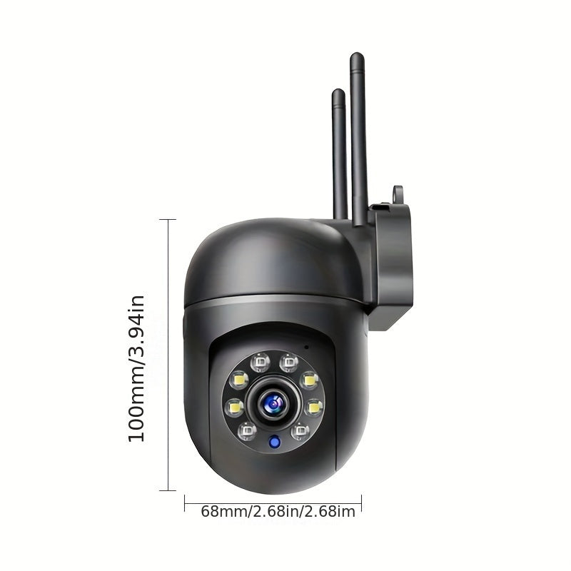 HD WIFI Surveillance Camera, Indoor And Outdoor Long Range HD Night Vision Camera, 355 Degree Intercom Home Security Camera, 2.4G , AI Mobile Detection, Two-Way Audio, Color Night Vision, Home Surveillance Security System