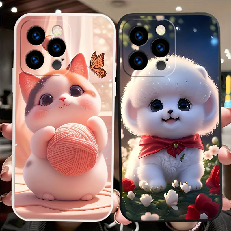 Iphone-Pretty Fashion Lovely Cartoon Couple Soft Phone Case For iPhone 16ProMax/16Pro/16Plus/16/15ProMax/15Pro/15Plus/15/14ProMax/14Pro/14Plus/14/13ProMax/13Pro/13Mini/13/12ProMax/12Pro/12Mini/12/11ProMax/11Pro/11/XSMax/XR/X/8P/8/7P