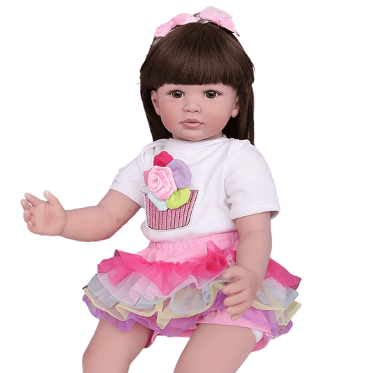 24 inch/60 centimeter recycled doll, made of cotton body, with lifelike recycled handmade toys that can move limbs