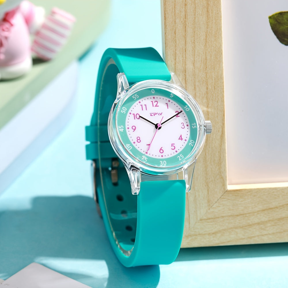 TPW Cute & Comfortable Silicone Band Quartz Watch for Women - Fashionable, Shock-Resistant with Japanese Movement