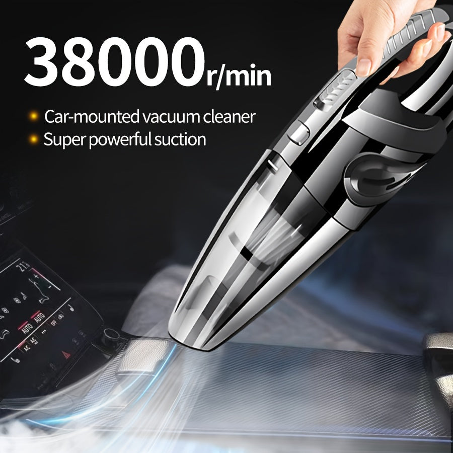 Cordless Handheld Vacuum Cleaner With Strong Suction Power 4kPa, Rechargeable 1800 MAh Lithium Battery, USB Rechargeable Portable Car Vacuum Cleaner, 60 DB Quiet Operation, Adapter And Accessory Kit Included, ABS Body - Cordl