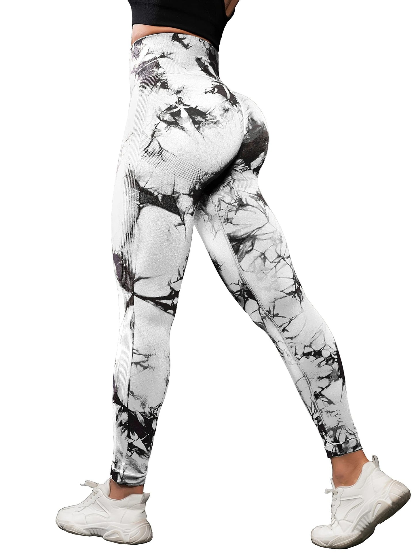 3pcs Tie Dye High Waist Sports Leggings, Running Workout Fitness Yoga Tight Pants, Women's Leggings