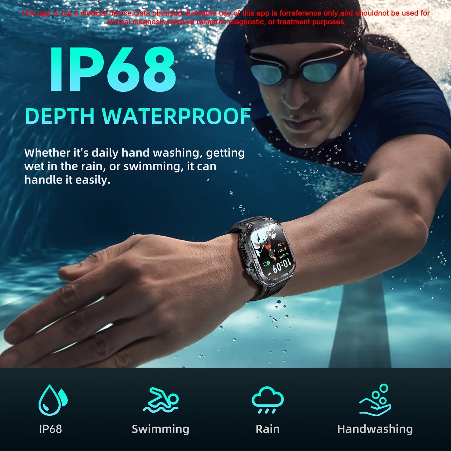 Smart Watches For Men Women(Answer/Maker Calls), 100+ Sport Modes Fitness Tracker With IP68 Waterproof Sleep Monitor Activity Tracker And Sport Watch For Android IOS