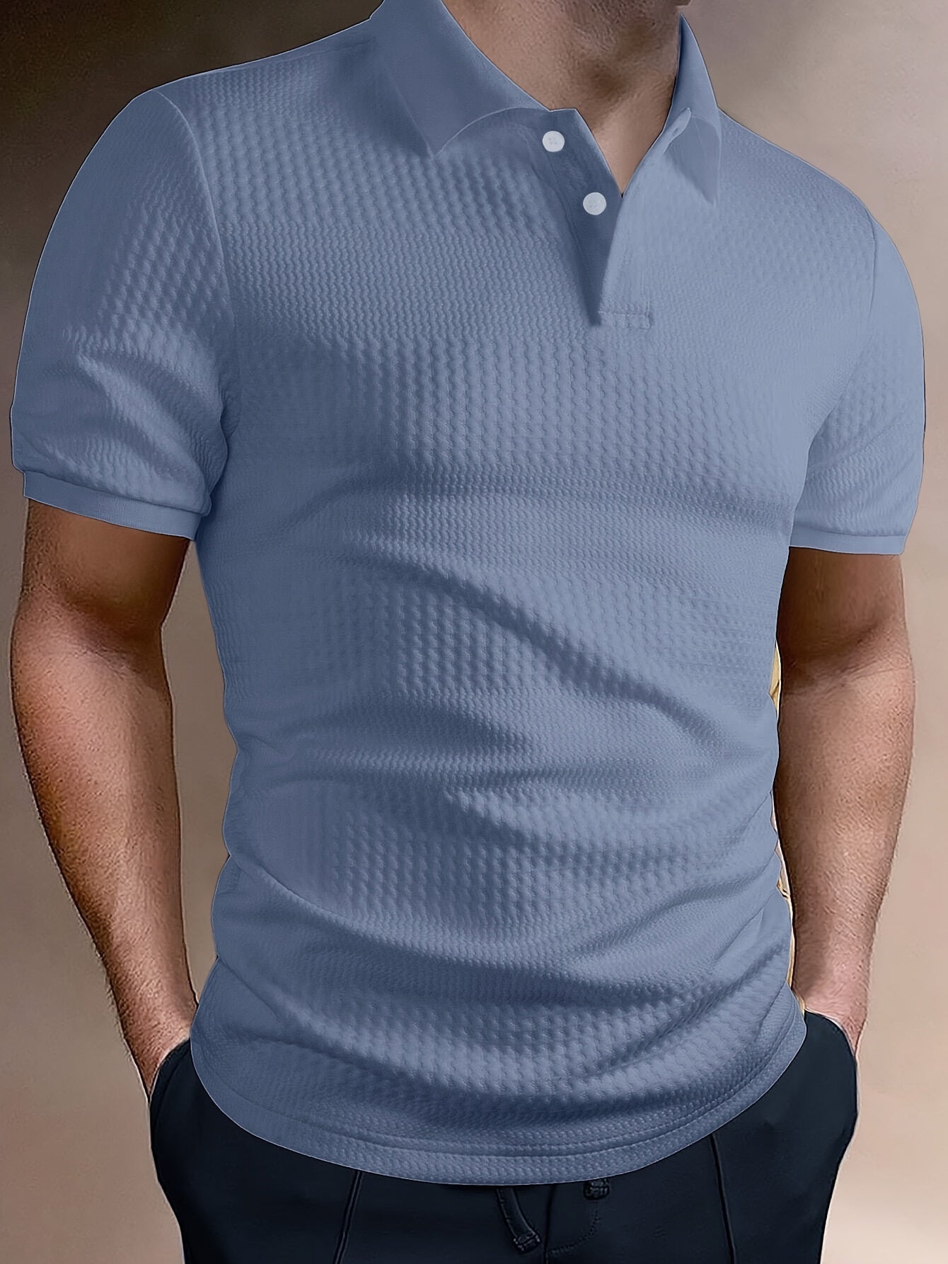 Men's Solid Short Sleeve Golf T-shirt For Summer Outdoor Business