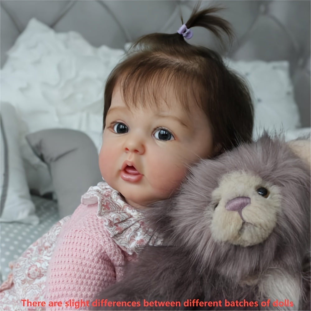 3D Paint Skin With Vein Silicone Reborn Baby Doll Toy For Girl Handmade Princess Easter Gift Christmas Halloween Gift