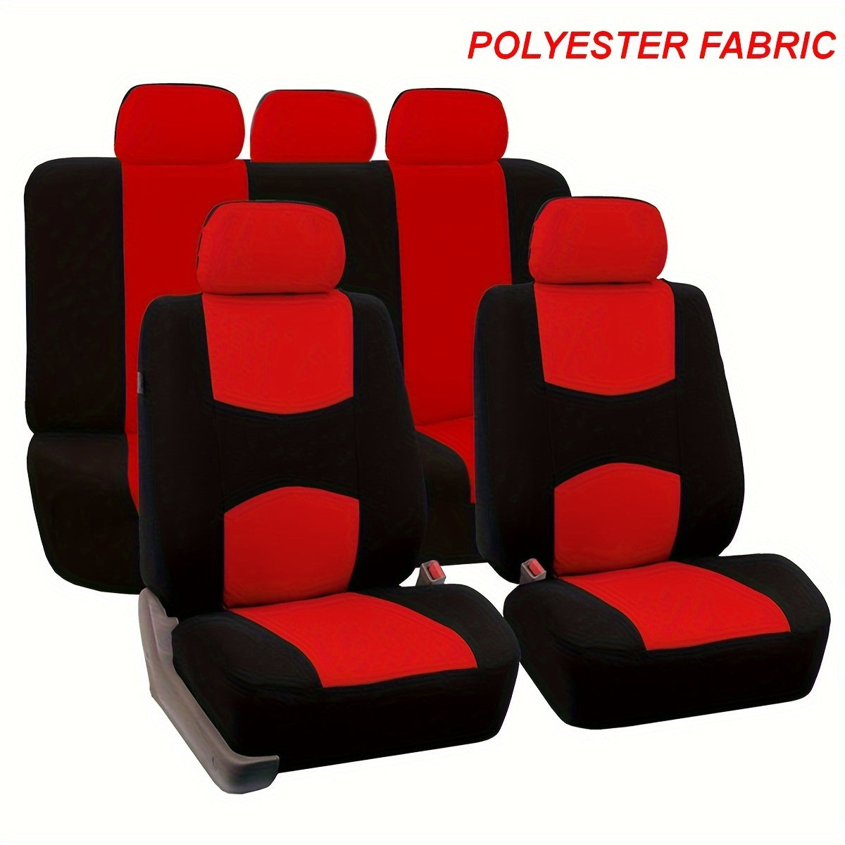 Stylish 5-Seat Comfort-Fit Car Seat Covers - Durable, Easy-to-Clean Polyester Protection for Vehicles